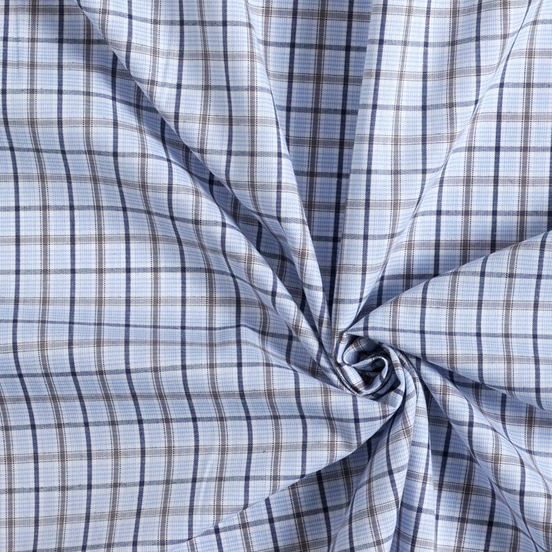 Shirt fabric classic check – light blue/navy blue,  image number 3
