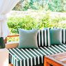 Outdoor Fabric Acrisol Listado – offwhite/dark green,  thumbnail number 4