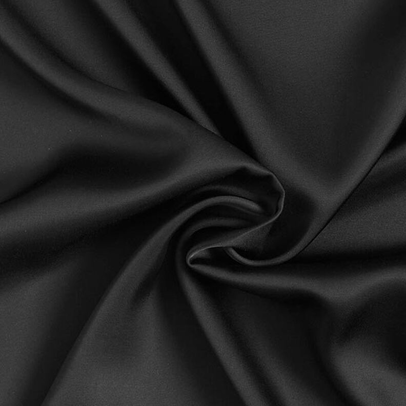 Viscose Satin Plain – black,  image number 1