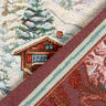 Decorative Panel Tapestry Fabric Snowman – carmine/light beige,  thumbnail number 4