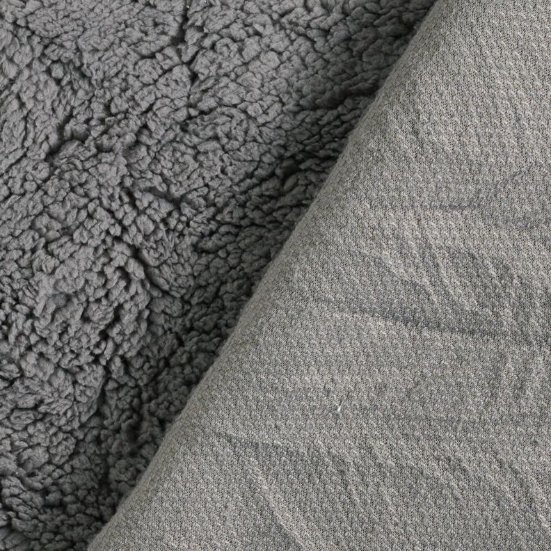 cuddly teddy fur fabric – elephant grey,  image number 4