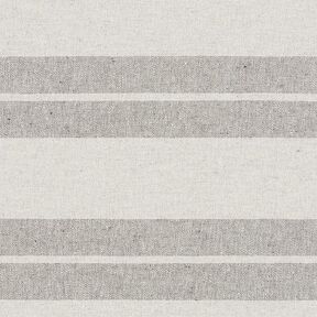 Decorative fabric, canvas mixed stripes, recycled – grey, 