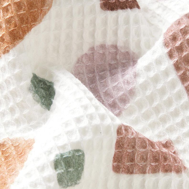 Waffle Piqué colourful shapes – copper/ivory,  image number 2