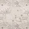 Decor Fabric Half Panama nautical chart – natural,  thumbnail number 1