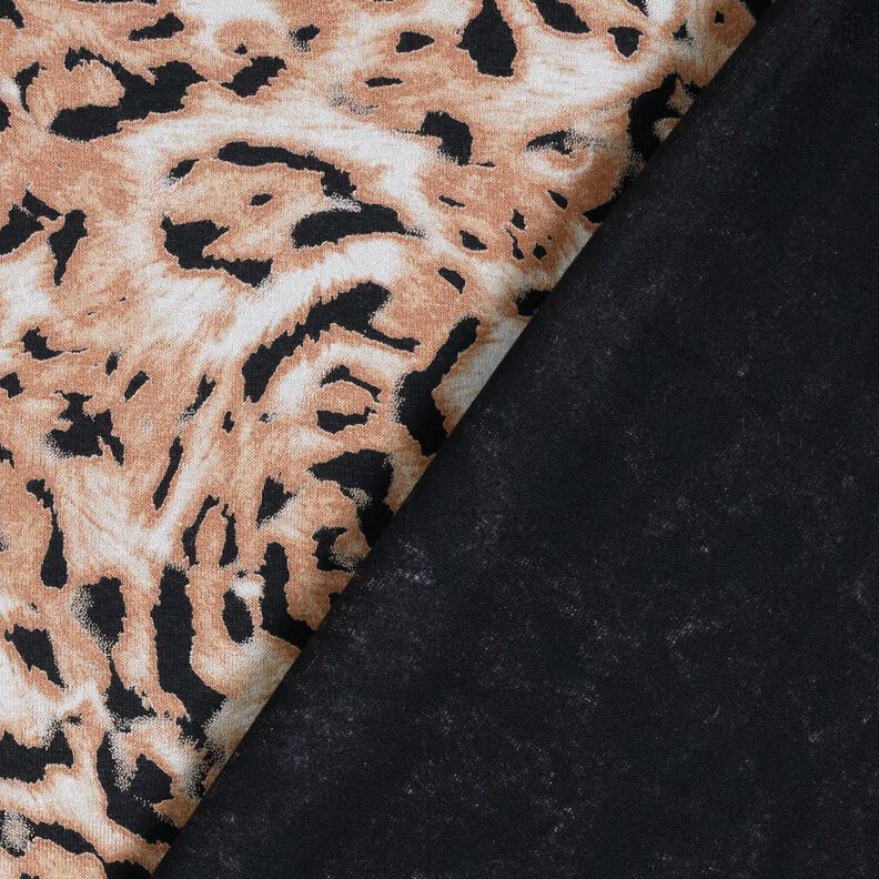 Viscose Jersey abstract leopard print – light brown/black,  image number 4