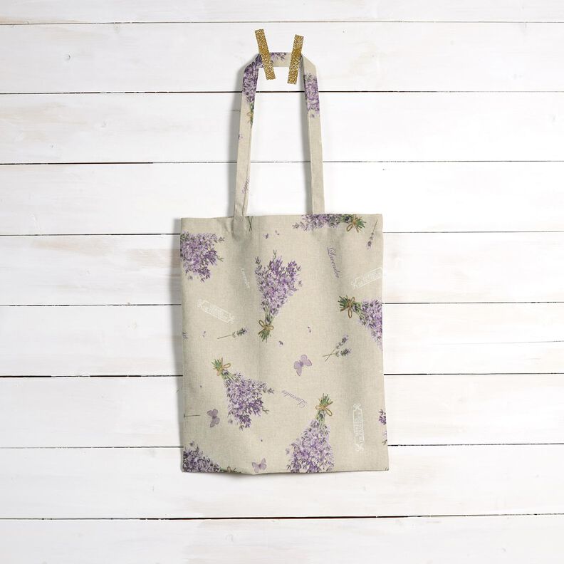 Coated Cotton Lavender bouquet – natural/lavender,  image number 8