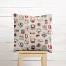Decor Fabric Half Panama Asian snacks – natural/blue,  thumbnail number 7