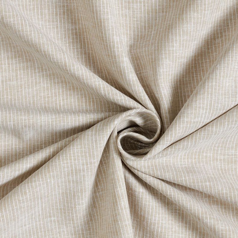 Linen Cotton Blend Narrow Stripes – light taupe/white,  image number 3