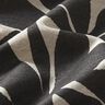 Decor Fabric Half Panama plain leaves – black/natural,  thumbnail number 6