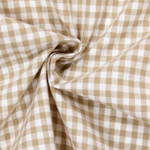 Cotton Vichy - 0,5 cm – light brown,  image number 2