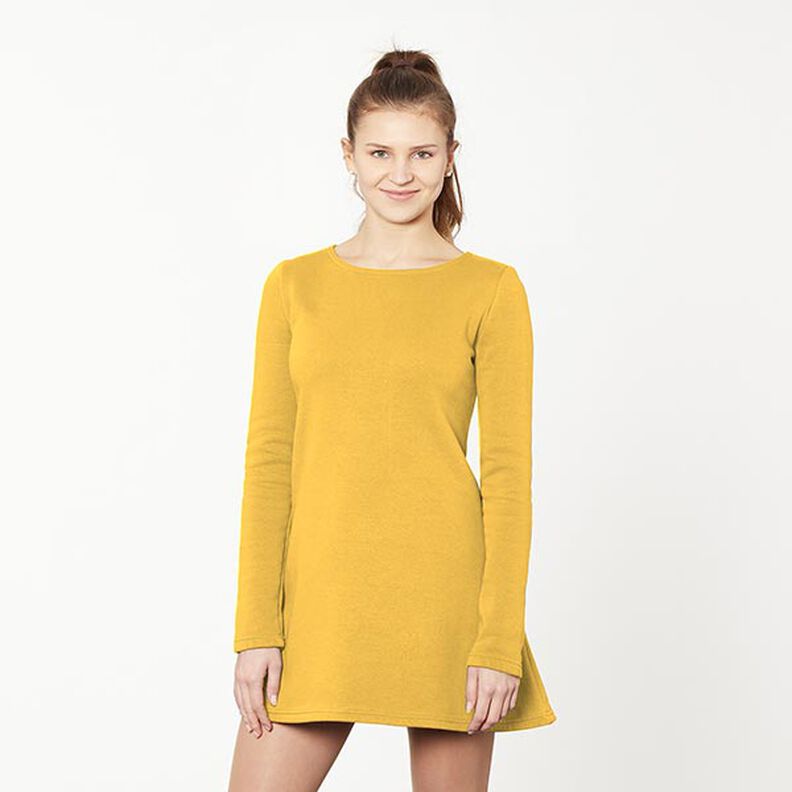Light Cotton Sweatshirt Fabric Plain – sunglow,  image number 6