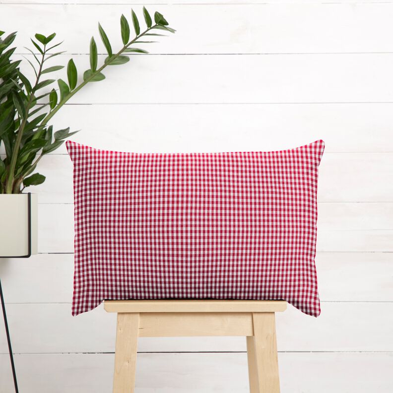 Cotton Vichy check 0,5 cm – red/white,  image number 6