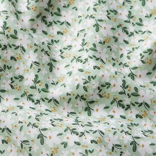 Delicate flowers organic cotton poplin – pale mint, 