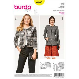 Jacket | Blazer, Burda 6465 | 34 - 46, 