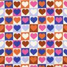 Cotton Poplin Diamond hearts | Poppy Fabrics – ivory/royal blue,  thumbnail number 1