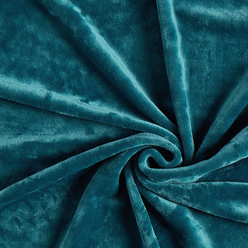 Stretch Velvet Nicky Velours – petrol,  image number 1