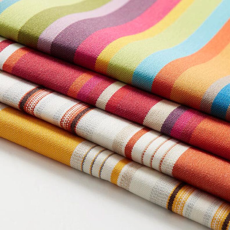 awning fabric melange stripes – terracotta/mustard,  image number 7