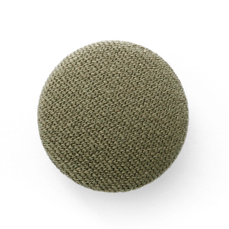Covered button, Bi-Stretch Gabardine – olive,  image number 1