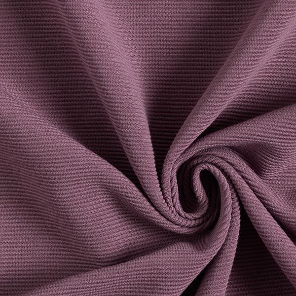 Ottoman ribbed jersey Plain – aubergine,  image number 1