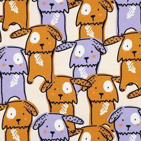 Cotton Jersey floppy-eared dogs | Poppy Fabrics – offwhite, 