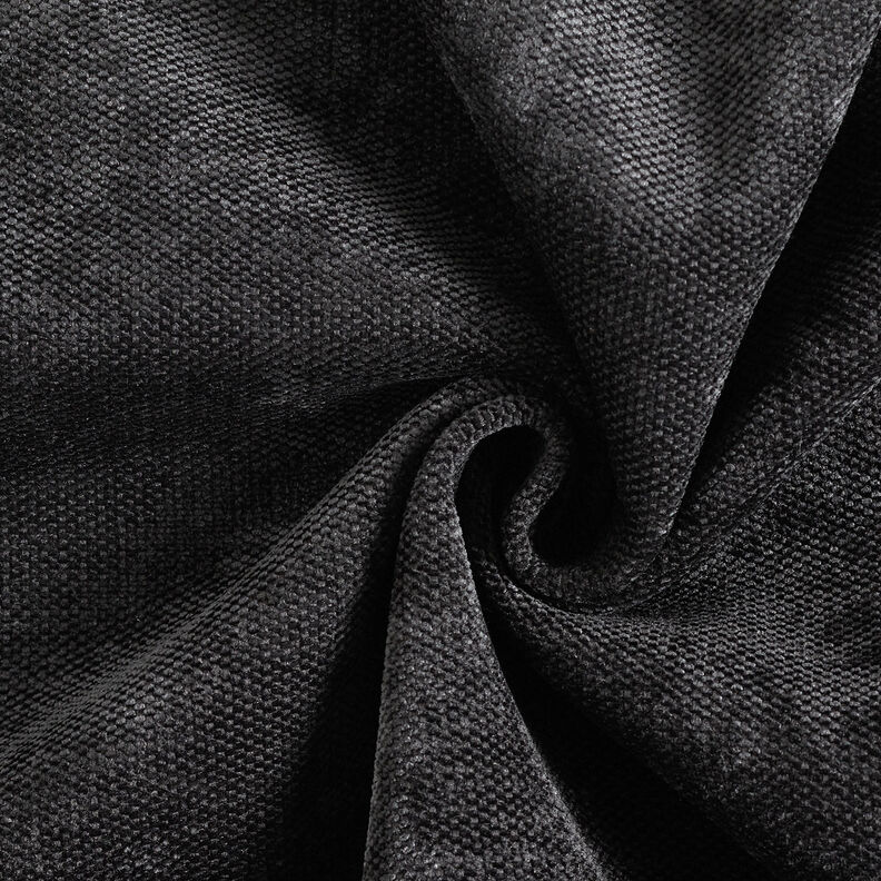 Thermal curtain fabric Chenille – black,  image number 1