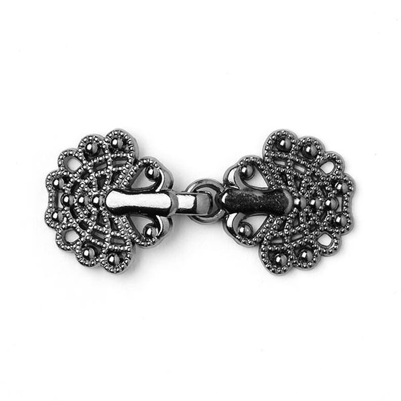 Trim Closure [40mm] - antique silver metallic,  image number 1