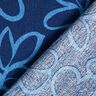 Viscose crepe abstract flowers – navy blue/royal blue,  thumbnail number 4