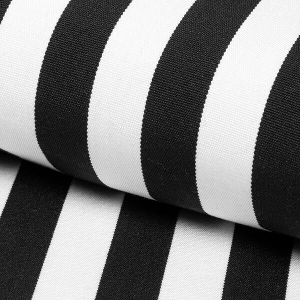 Outdoor Deckchair fabric Longitudinal stripes, 44 cm – black,  image number 1