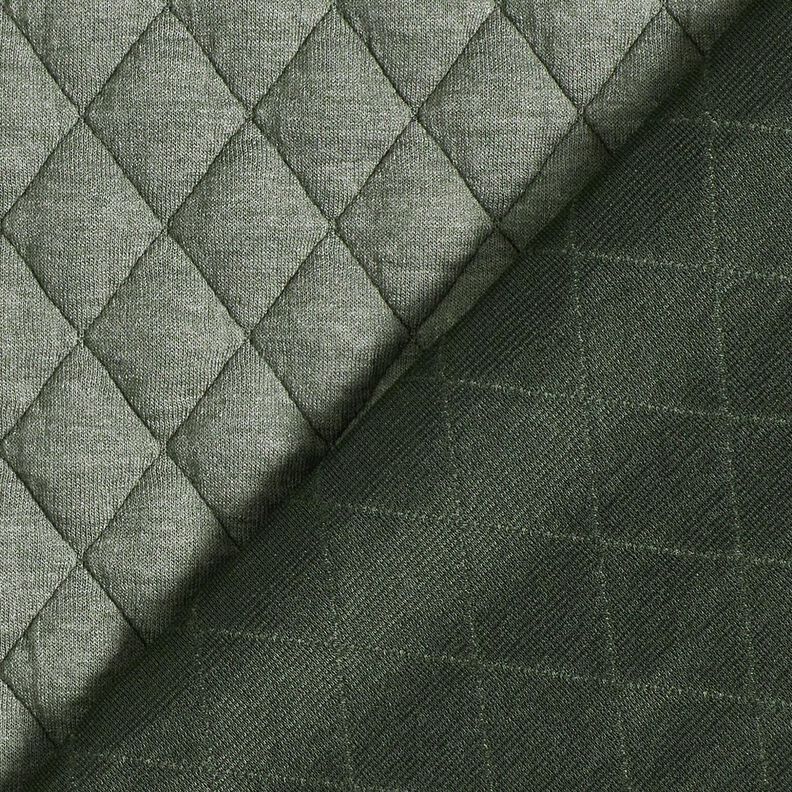 Quilted jersey diamonds – dark pine, image number 4