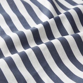 Cotton Cretonne maritime stripe – blue-black/light taupe, 