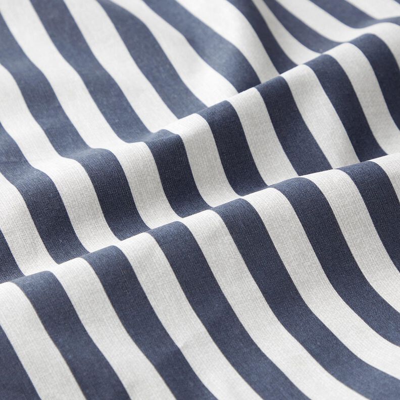 Cotton Cretonne maritime stripe – blue-black/light taupe, image number 2