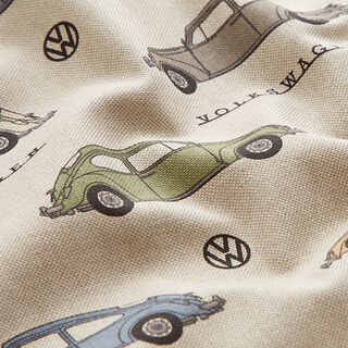 Decorative half Panama fabric VW Beetle – black/natural, 