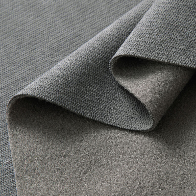 Thermal curtain fabric fine woven look – slate grey,  image number 4