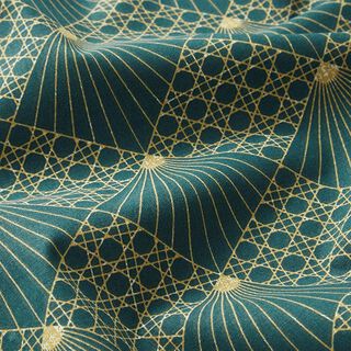 Cotton Cretonne Rattan – light petrol, 