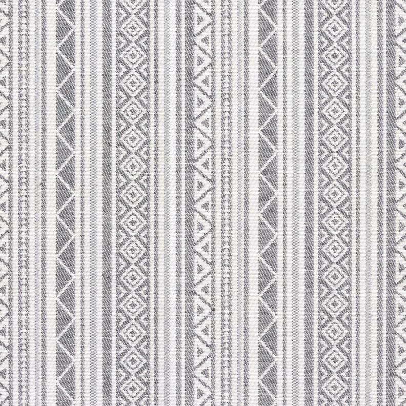 Decor Fabric Jacquard ethnic stripes &ndash; grey/offwhite,  image number 1
