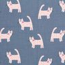 Decor Fabric Half Panama Cats – dark grey,  thumbnail number 1