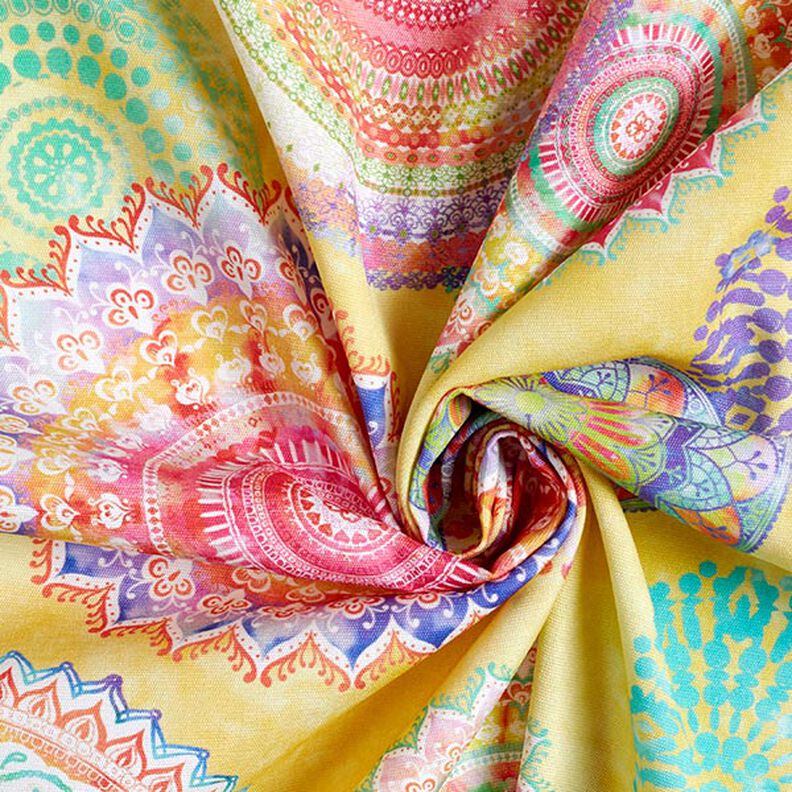 Outdoor Fabric Canvas Mandala – light yellow,  image number 3