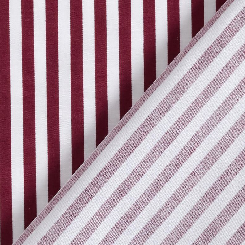 Cotton Poplin narrow stripes – burgundy/white,  image number 4