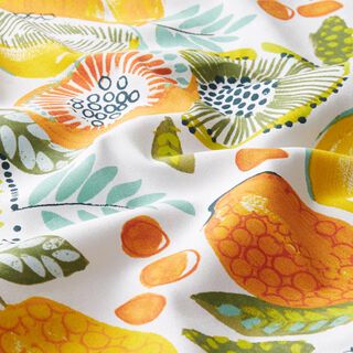 Decor Fabric Cotton Twill Exotic Fruits – white, 