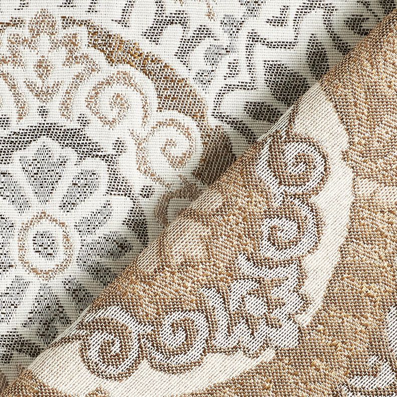 Decor Fabric Jacquard elegant tiles – anemone/light beige,  image number 4