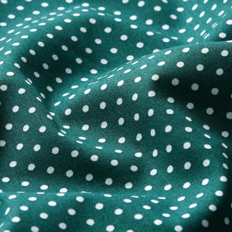Cotton Poplin Mini polka dots – blue spruce/white,  image number 2