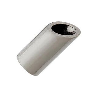 Cord End [ Ø 5 mm ] – antique silver metallic, 