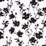 viscose fabric abstract floral print – white/black,  thumbnail number 1