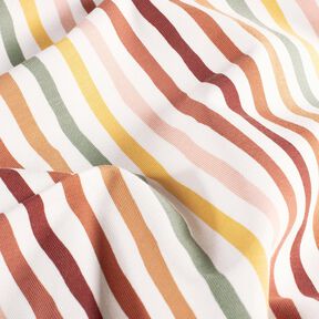 Cotton Jersey colourful stripes – ivory/reed, 