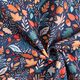 Decor Fabric Half Panama Autumn leaves – navy blue,  thumbnail number 3