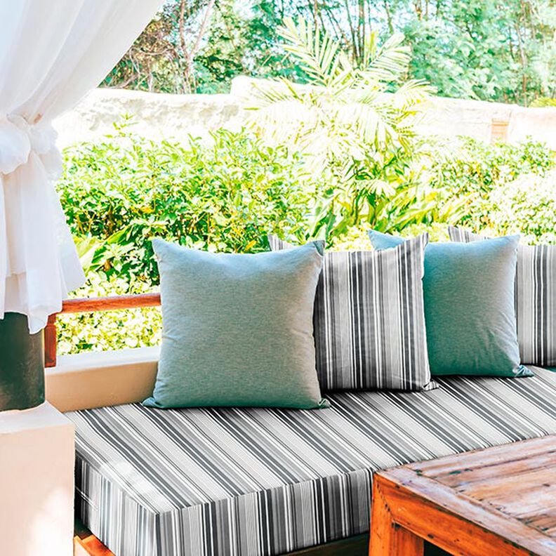 awning fabric Blurred Stripes – light grey/dark grey,  image number 10
