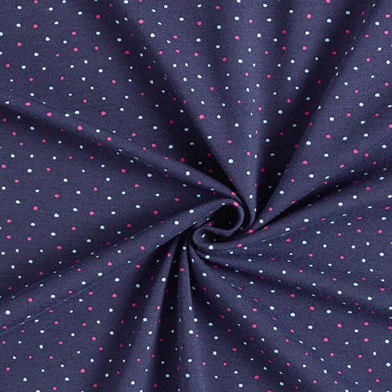 Cotton Jersey Colourful little dots – navy blue,  image number 3