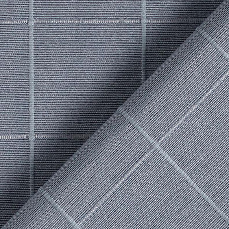 Decorative fabric, chequered grid, recycled – blue grey,  image number 3