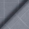 Decorative fabric, chequered grid, recycled – blue grey,  thumbnail number 3