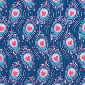 Cotton Jersey Peacock | Stoff&Liebe – royal blue/intense pink, 